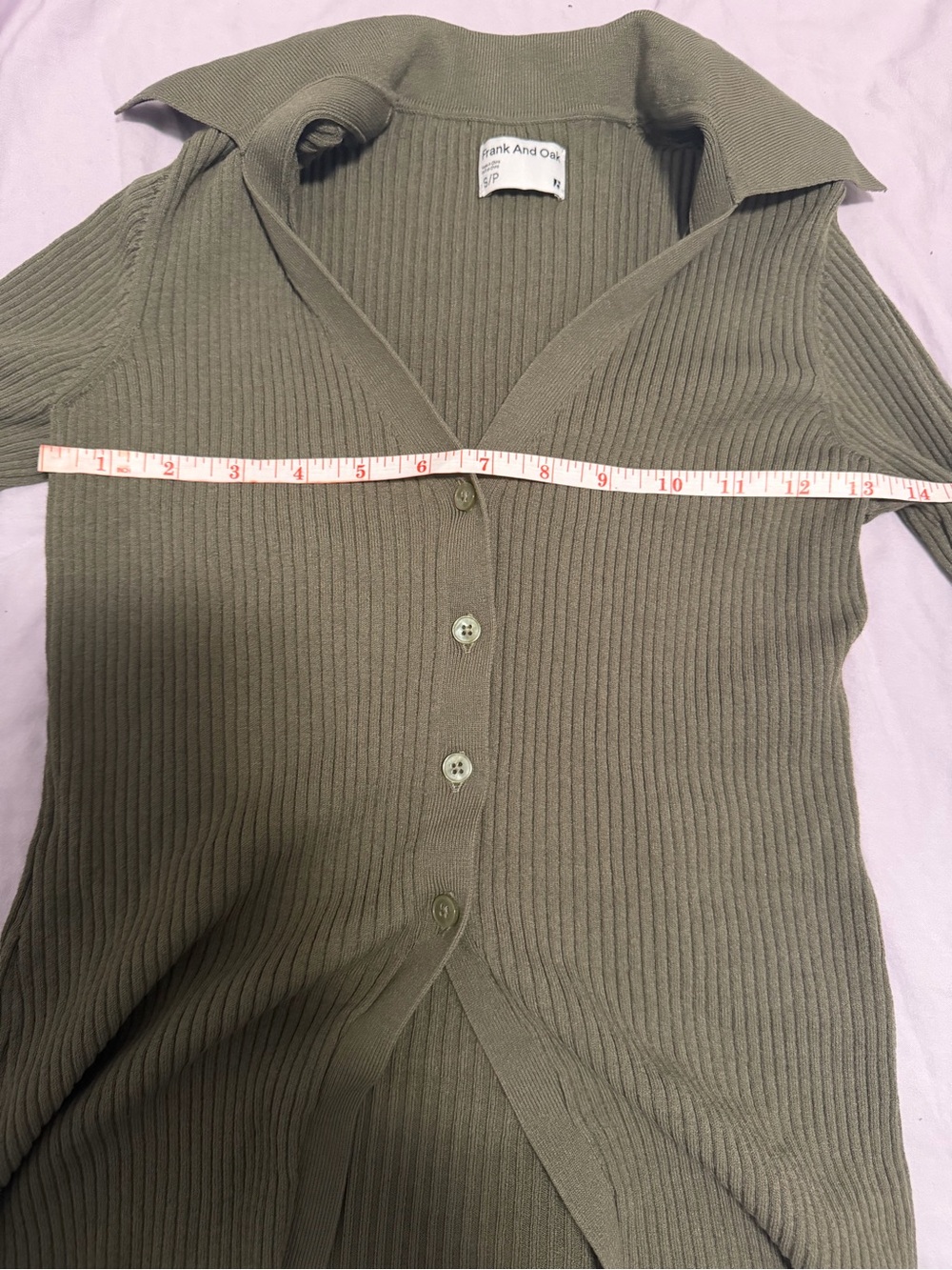 Ribbed Collared Cardigan - Picture 4 of 5